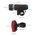 Kit Luces Led Delantera y Trasera Para Bicicleta / Patinete. funcionamiento a Pilas.