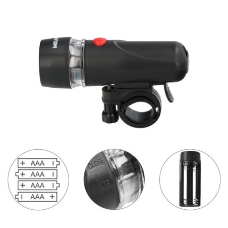 Kit Luces Led Delantera y Trasera Para Bicicleta / Patinete. funcionamiento a Pilas.