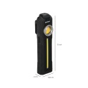 Linterna Led Profesional Multifunción Recargable USB 3 Luces 95 / 300 / 250 Lúmenes. Con Imán, Gancho y Clip Cinturón