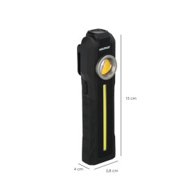 Linterna Led Profesional Multifunción Recargable USB 3 Luces 95 / 300 / 250 Lúmenes. Con Imán, Gancho y Clip Cinturón
