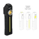 Linterna Led Profesional Multifunción Recargable USB 3 Luces 95 / 300 / 250 Lúmenes. Con Imán, Gancho y Clip Cinturón