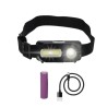 Linterna Led Frontal Cabeza Ajustable 350 Lúmenes 4 Modos, Cinta Ajustable, 3 modos de luz. Fuerte, media y flash. 1200Mah