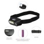 Linterna Led Frontal Cabeza Ajustable 350 Lúmenes 4 Modos, Cinta Ajustable, 3 modos de luz. Fuerte, media y flash. 1200Mah Linterna Led Frontal Cabeza Ajustable 350 Lúmenes 4 Modos, Cinta Ajustable, 3 modos de luz. Fuerte, media y flash. 1200Mah