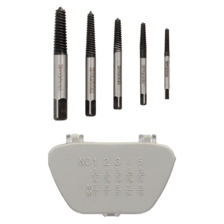 Juego Extractores Cónicos Para Tornillos (5 Piezas). Medidas 3 A 18 mm. Extractor Tornillos, Saca Tornillos.