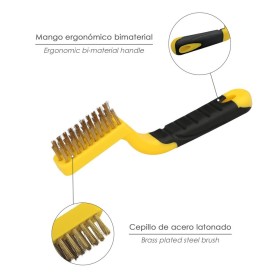 Cepillo Manual Acero Latonado Bujías | Cepillo De Púas | Cepillo Para Metales | Cepillo Abrasivo