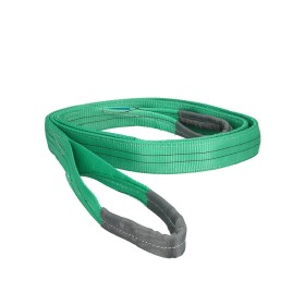 Eslinga Plana Doble Banda 2.000 Kg. Factor Seguridad 7:1, Longitud: 3 Metros Ancho 6 cm. 100% Poliéster. Color Verde
