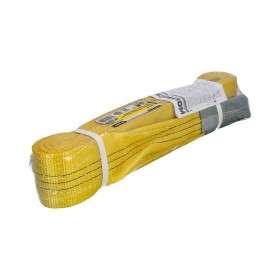 Eslinga Plana Doble Banda 3.000 Kg. Factor Seguridad 7:1, Longitud: 5 Metros Ancho 9 cm. 100% Poliéster. Color Amarilla