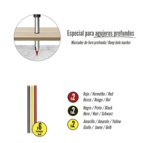 Minas Recambio Para Lápiz Carpintero Portaminas (6 Piezas)