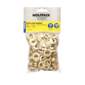 Ojetes / Ojales Metálicos Grandes Para Lona Diámetro Interior 10 mm. (Bolsa 100 Unidades)
