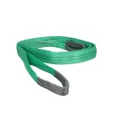 Eslinga Plana Doble Banda 2.000 Kg. Factor Seguridad 7:1, Longitud: 5 Metros Ancho 6 cm. 100% Poliéster. Color Verde
