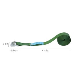Cinta De Amarre Con Trinquete 4 metros x 25 mm. Trinquete Metálico Automático, Cincha, Eslinga Mercancía, Correa sujeción