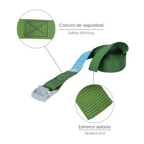 Cinta De Amarre Con Trinquete 4 metros x 25 mm. Trinquete Metálico Automático, Cincha, Eslinga Mercancía, Correa sujeción