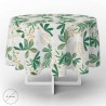Mantel Hule Impermeable Anti manchas Primavera PVC Diámetro 140 cm. Recortable Uso Interior y Exterior