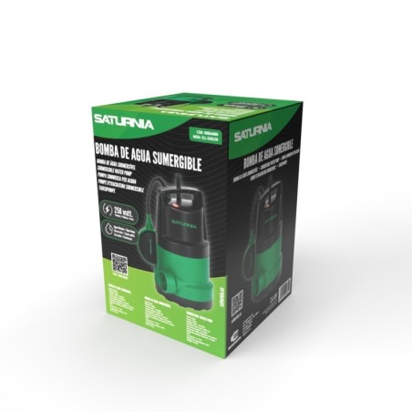 Bomba Aguas Limpias Sumergible 250 Watt. 5.500 lts/hora, Profundidad 5 Mts, Elevación 4,5 mts. Diámetro 2-3 mm.
