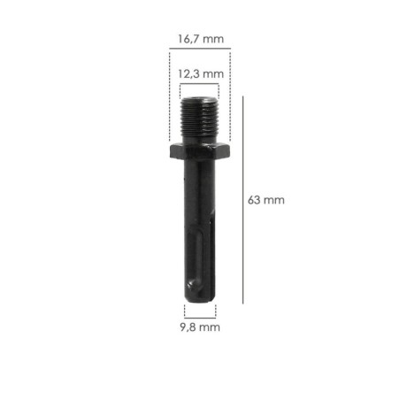 Adaptador Martillo SDS Plus A Portabrocas 1/2" mm.