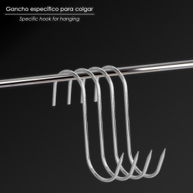 Gancho Carnicero Inoxidable N.º 1 de 4 x 100mm. Gancho Para Productos Cárnicos.