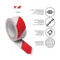 Cinta Señalización LDPE Roja/Blanca Rollo 70 mm. x 200 Metros Cinta Señalización LDPE Roja/Blanca Rollo 70 mm. x 200 Metros