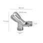 Grifo Lavadora Sencillo Entrada 1/2" - Salida 3/4" Grifo Lavadora, Grifo Lavavajillas, Grifo De Paso Grifo Lavadora Sencillo Entrada 1/2" - Salida 3/4" Grifo Lavadora, Grifo Lavavajillas, Grifo De Paso