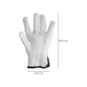 Guantes De Trabajo De Piel Flor De Vacuno, Protección Laboral, Riesgos Mecánicos, Guantes De Seguridad De Cuero. Talla 7" (Par)