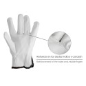 Guantes De Trabajo De Piel Flor De Vacuno, Protección Laboral, Riesgos Mecánicos, Guantes De Seguridad De Cuero. Talla 7" (Par)