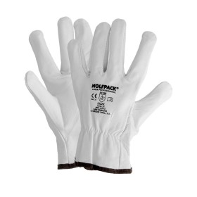 Guantes De Trabajo De Piel Flor De Vacuno, Protección Laboral, Riesgos Mecánicos, Guantes De Seguridad De Cuero. Talla 9" (Par)