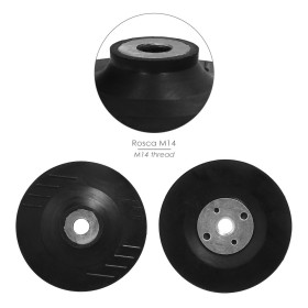Plato Amoladora Nylon Diámetro 115 mm. Con Rosca M14. Disco Plástico Para Bonete