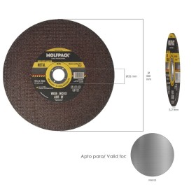 Disco Corte Abrasivo Metal Diámetro 300 x Diámetro 32 mm. Espesor 3,2 mm. Disco Radial / Amoladora