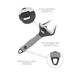 Llave Ajustable Gran Apertura Compact. Cromo Vanadio 6" Llave Inglesa, Llave De Expansión, Llave Gran Apertura