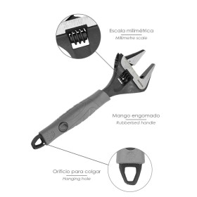 Llave Ajustable Gran Apertura Compact. Cromo Vanadio 8" Llave Inglesa, Llave De Expansión, Llave Gran Apertura