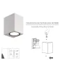 Lampara Aplique Cuadrado GU10 IP65 Color Blanco Aplique Techo, Luz Jardín, Lámpara Jardín, Luz Exterior, Aplique Jardín Lampara Aplique Cuadrado GU10 IP65 Color Blanco Aplique Techo, Luz Jardín, Lámpara Jardín, Luz Exterior, Aplique Jardín
