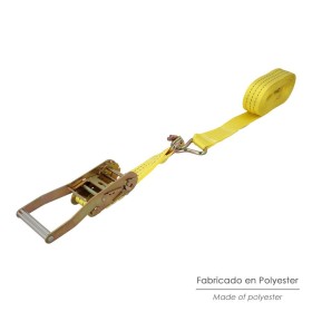 Cinta De Amarre Con Ratchet 9 metros x 50 mm. Trinquete Metálico Automático, Cincha, Eslinga Mercancía, Correa sujeción