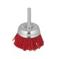 Cepillo Nylon Taza Diámetro 50 mm. 1/4". Cepillo De Lijado Nailon.