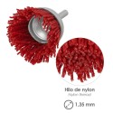 Cepillo Nylon Taza Diámetro 50 mm. 1/4". Cepillo De Lijado Nailon.