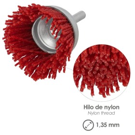 Cepillo de Nylon en Forma de Taza Ø75 mm con Espiga de 1/4" | Lijado y Pulido Eficiente