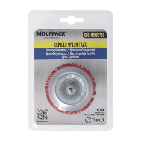 Cepillo de Nylon en Forma de Taza Ø75 mm con Espiga de 1/4" | Lijado y Pulido Eficiente