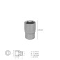 Llave Vaso 1/4" Hexagonal 12 mm. Perfil de 6 caras. Acero Cromo Vanadio, Aristas Redondas Llave Vaso 1/4" Hexagonal 12 mm. Perfil de 6 caras. Acero Cromo Vanadio, Aristas Redondas
