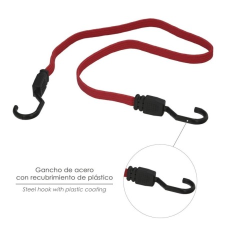 Pulpo De Goma Plano Reforzado 1,0 Metro (2 Unidades) 100% Látex, Capacidad Amarre 200 Newtons Gomas Elásticas, Cuerda Elástica,