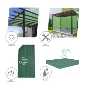 Malla Sombreo Rollo 2,0 x 10 Metros, Reduce Radiación, protección Jardín y Terraza, Regula Temperatura, Color Verde Claro