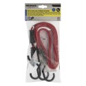 Pulpo De Goma Plano Reforzado 1,5 metro (2 unidades) 100% Látex, Capacidad Amarre 200 Newtons Gomas Elásticas, Cuerda Elástica,