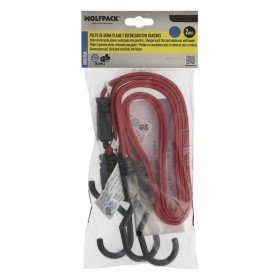 Pulpo De Goma Plano Reforzado 1,5 metro (2 unidades) 100% Látex, Capacidad Amarre 200 Newtons Gomas Elásticas, Cuerda Elástica,