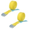 Cinta De Amarre Con Trinquete 4,5 metros x 25 mm. (2 Unidades) Trinquete Metálico Automático, Cincha, Eslinga, Correa sujeción