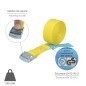 Cinta De Amarre Con Trinquete 4,5 metros x 25 mm. (2 Unidades) Trinquete Metálico Automático, Cincha, Eslinga, Correa sujeción Cinta De Amarre Con Trinquete 4,5 metros x 25 mm. (2 Unidades) Trinquete Metálico Automático, Cincha, Eslinga, Correa sujeción