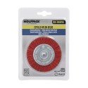 Cepillo Nylon Disco Diámetro 75 mm. 1/4". Lijar y Pulir Madera, Metal, Acero Inoxidable
