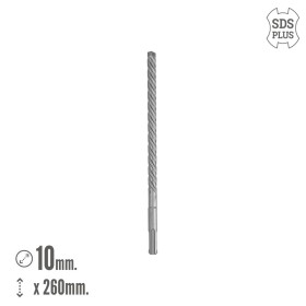 Broca SDS Plus 8 Filos Cortantes Especial Para Hormigón Armado Diámetro 10 x 260 mm. Broca Paredes