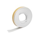 Burlete Caucho Blanco Rollo 6 Metros x 9 mm. Sellador Ventanas y Puertas. Aísla Del Ruido. Para Umbrales de 1 A 3,5 mm.
