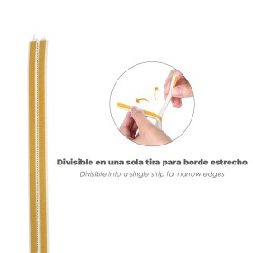 Burlete Caucho Blanco Rollo 6 Metros x 9 mm. Sellador Ventanas y Puertas. Aísla Del Ruido. Para Umbrales de 1 A 3,5 mm.