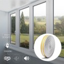 Burlete Caucho Blanco Rollo 6 Metros x 9 mm. Sellador Ventanas y Puertas. Aísla Del Ruido. Para Umbrales de 1 A 3,5 mm.