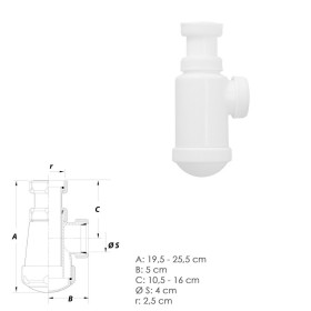 Sifón Botella Extensible 1 1/2 Tuerca Loca