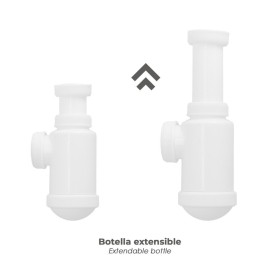 Sifón Botella Extensible 1 1/2 Tuerca Loca