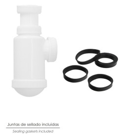 Sifón Botella Extensible 1 1/2 Tuerca Loca